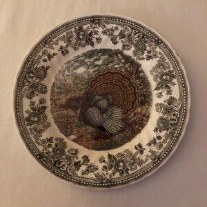 Queen’s “Majestic Beauty” Dinner Plate Colorful Turkey 10” Brown/White England